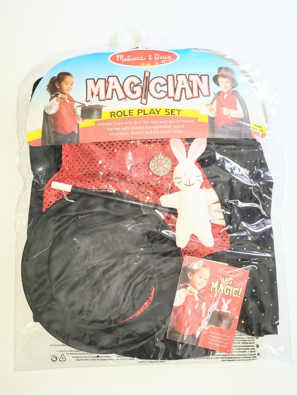 Nwt Melissa & Doug Magician Costume Pretend Play Role Play Set Cap Hat Wand More — image 4 of 8